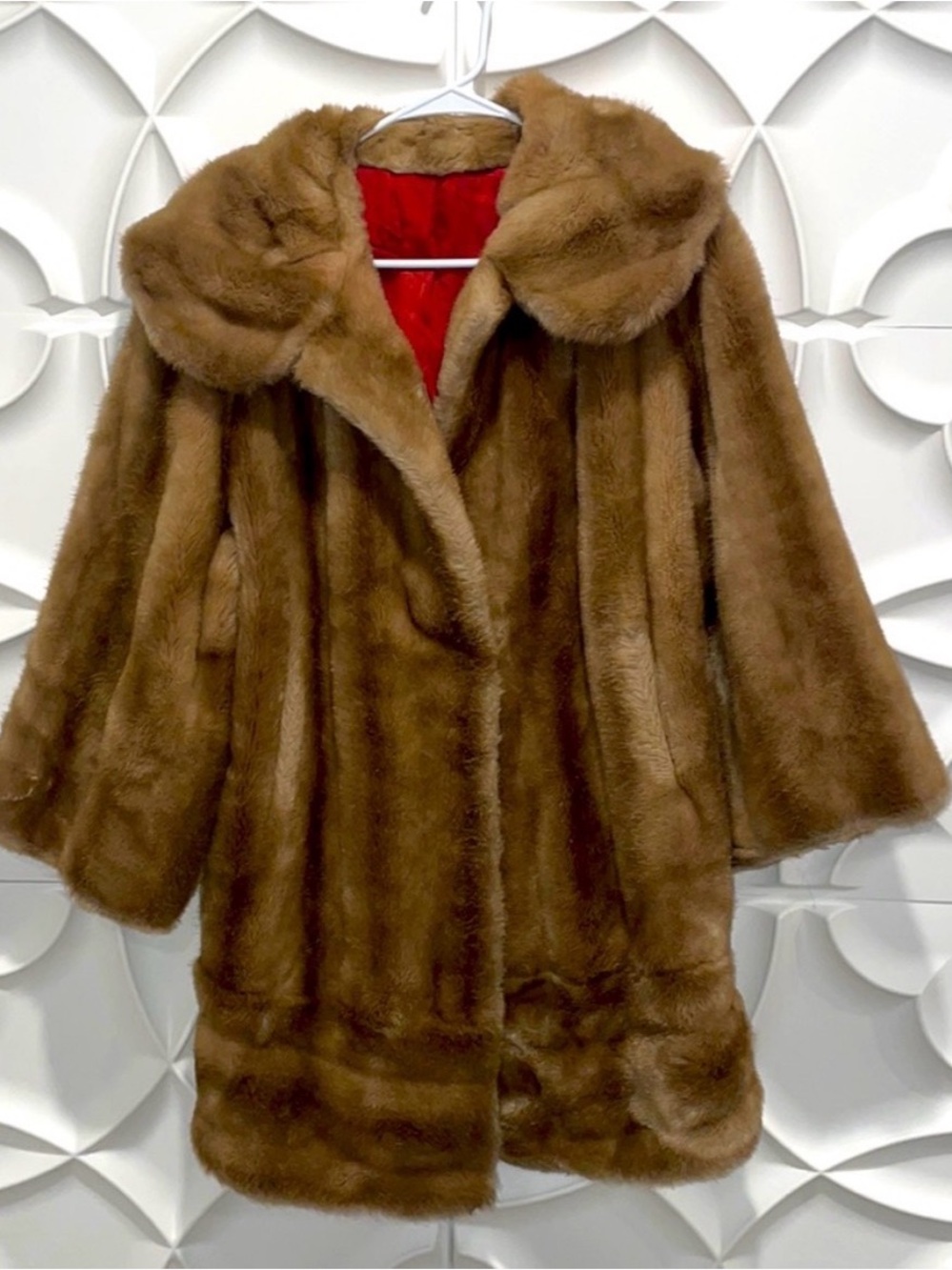 Vintage Tissavel France Faux Fur coat